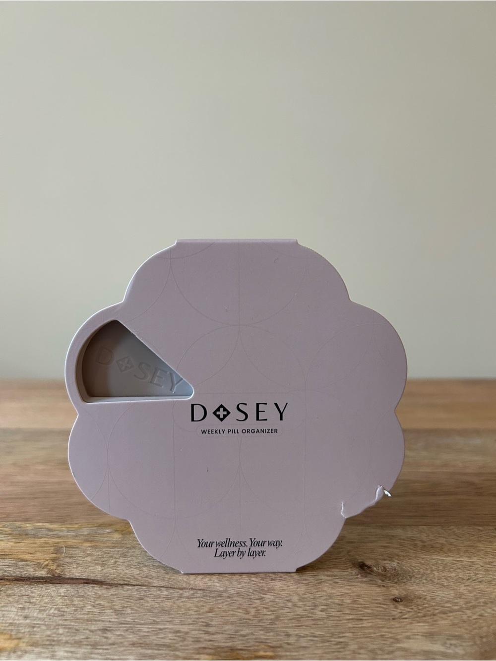 Weekly Pill Organizer — Light Pink Flower Design